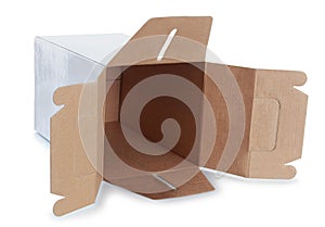 White empty box with handle