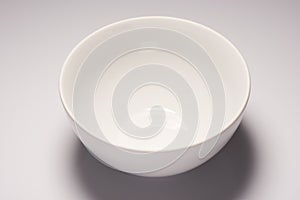 White empty ceramic bowl