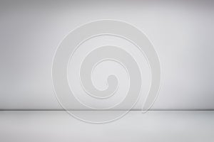 White empty photo studio, gray background
