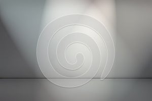 White empty photo studio, gray background