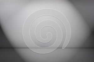 White empty photo studio, gray background