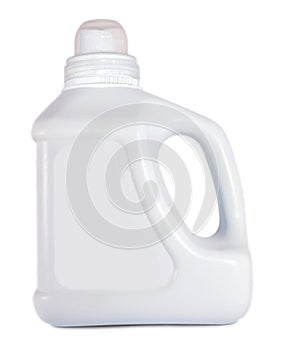 White empty plastic container for liquid