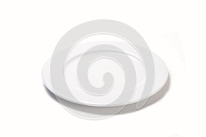 White empty plate of earthenware