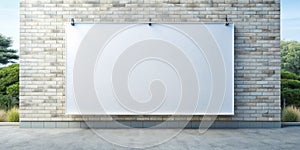 White empty poster background