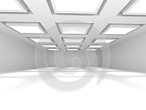 White Empty Room Interior Background