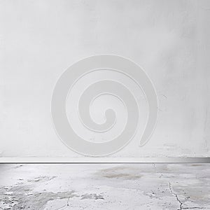 white empty room, mockup product, white wall