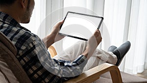 White empty screen on modish computer for your design mock up