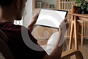 White empty screen on modish computer for your design mock up