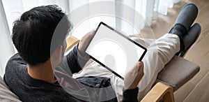 White empty screen on modish computer for your design mock up