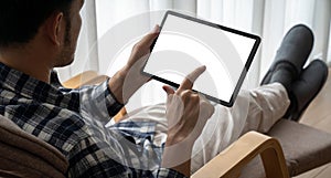 White empty screen on modish computer for your design mock up