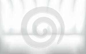 White empty studio, room with spot light from top, gradient background.