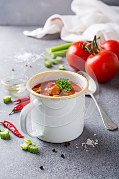 Homemade tomato soup