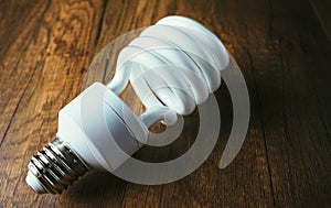White energy saving bulb