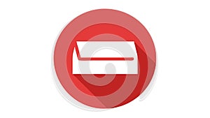White envelope mail letter icon communication message , vector design Generative AI