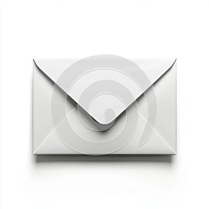 White Envelope on Plain Background
