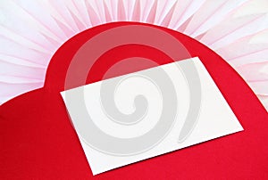 White envelope on Red Heart