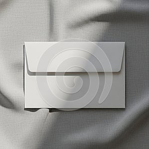 Is positioned centrally, casting a subtle shadow on the material