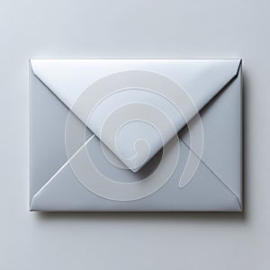 A white envelope on a white surface