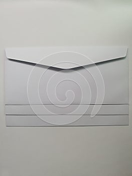 White envelopes isolated