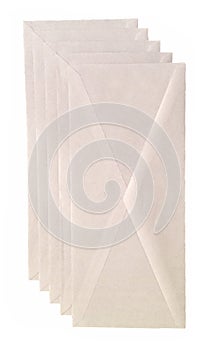 White Envelopes Stacked Business Plain Security Mail Isolated