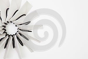 White envelopes on the white table