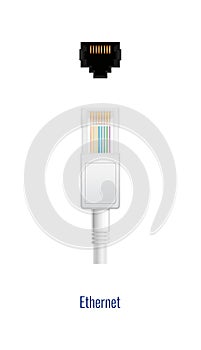 White Ethernet Connection Composition photo