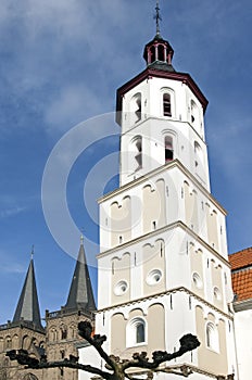 White Evangelical church, Xanten, Germany photo