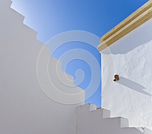 White exterior building walls