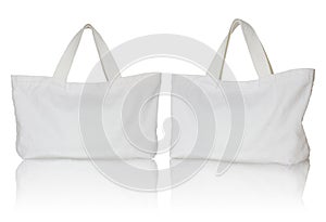 white fabric bag