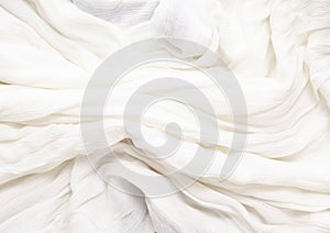 White fabric folds