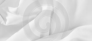 White fabric texture background,Soft waves,Space for text or book design