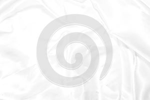 White fabric texture background, wavy fabric, Empty space. / Soft image.