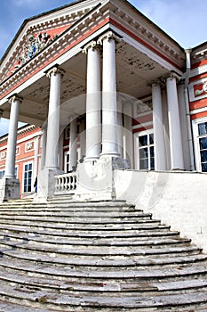 White facade of ancient castle