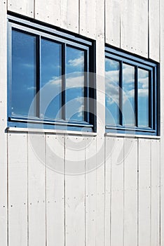 White facade and Sky Reflexion photo
