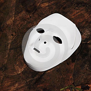 White face mask for Halloween