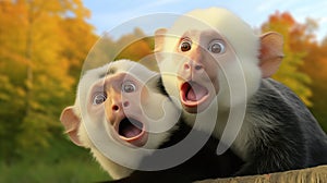 White faced capuchin monkey.