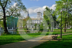 The White Factory, presently the seat of the Central Museum of Textiles at Piotrkowska Street in Lodz, Poland