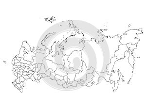 Federal Map of Russia photo