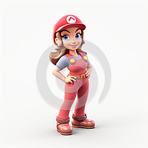 Super Mario\'s Daughter: A Charming And Realistic 3d Rendered Icon photo