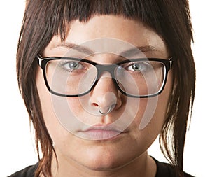 White Female with Nose Ring
