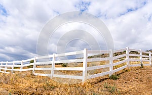 White Fence of Leading Lines in the Country