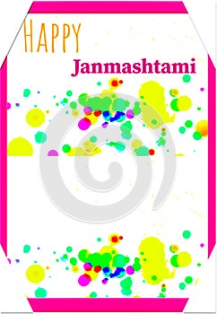 White Festival Background Bokeh Abstract. Happy Krishan Janmashtami Or Happy Janmashtami Unique Isolated Illustration Image.