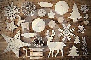 White Festive Christmas Flat Lay, Instagram Filter, Frame