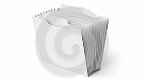 White file folder isolated on white background