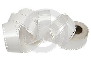 White film reel on a white background