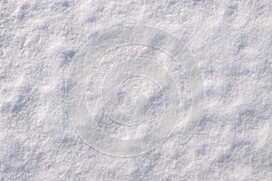 White fine snow surface texture background, winter background