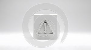 White Fire Alarm on White Background