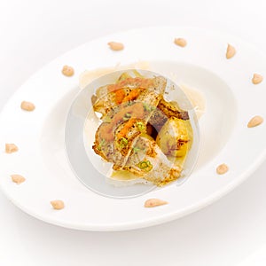 White fish and pinapple