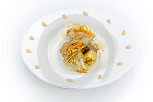 White fish and pinapple