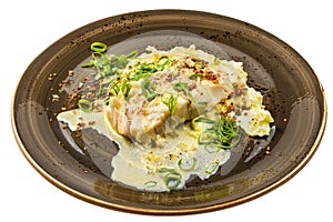 White fish in sauce